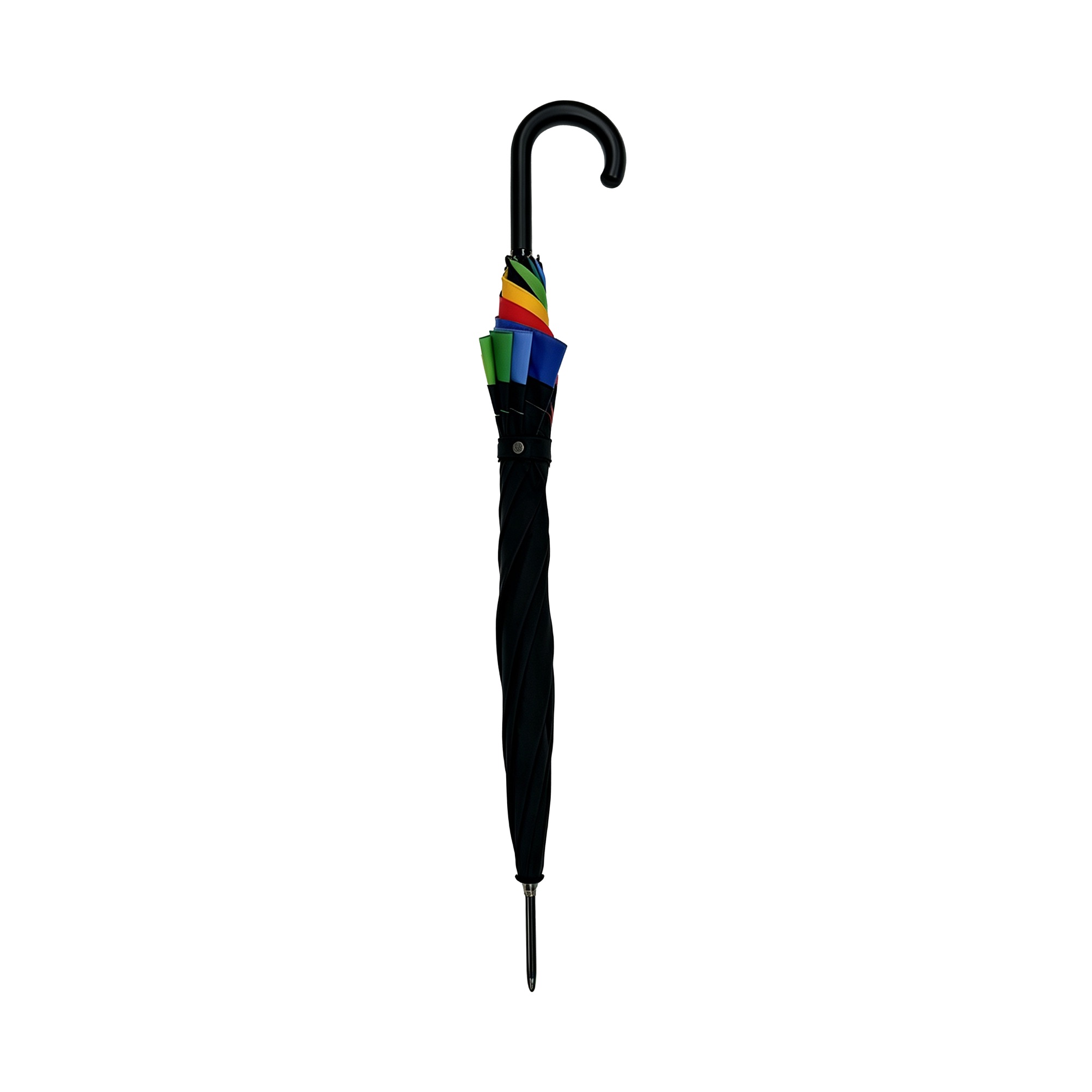 Color-Panel Straight Automatic Umbrella — Product image 9