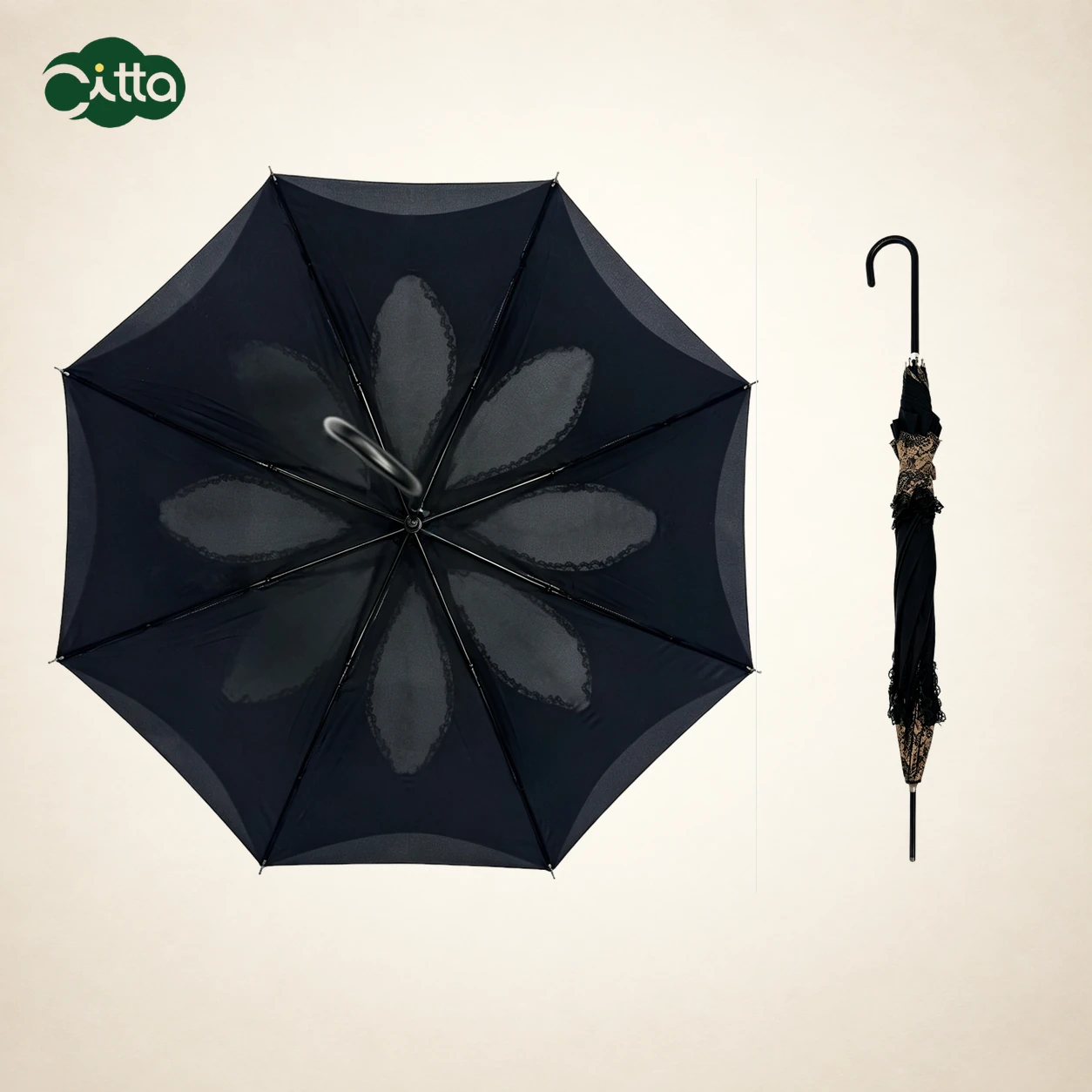Lace Double-Layer Straight Umbrella