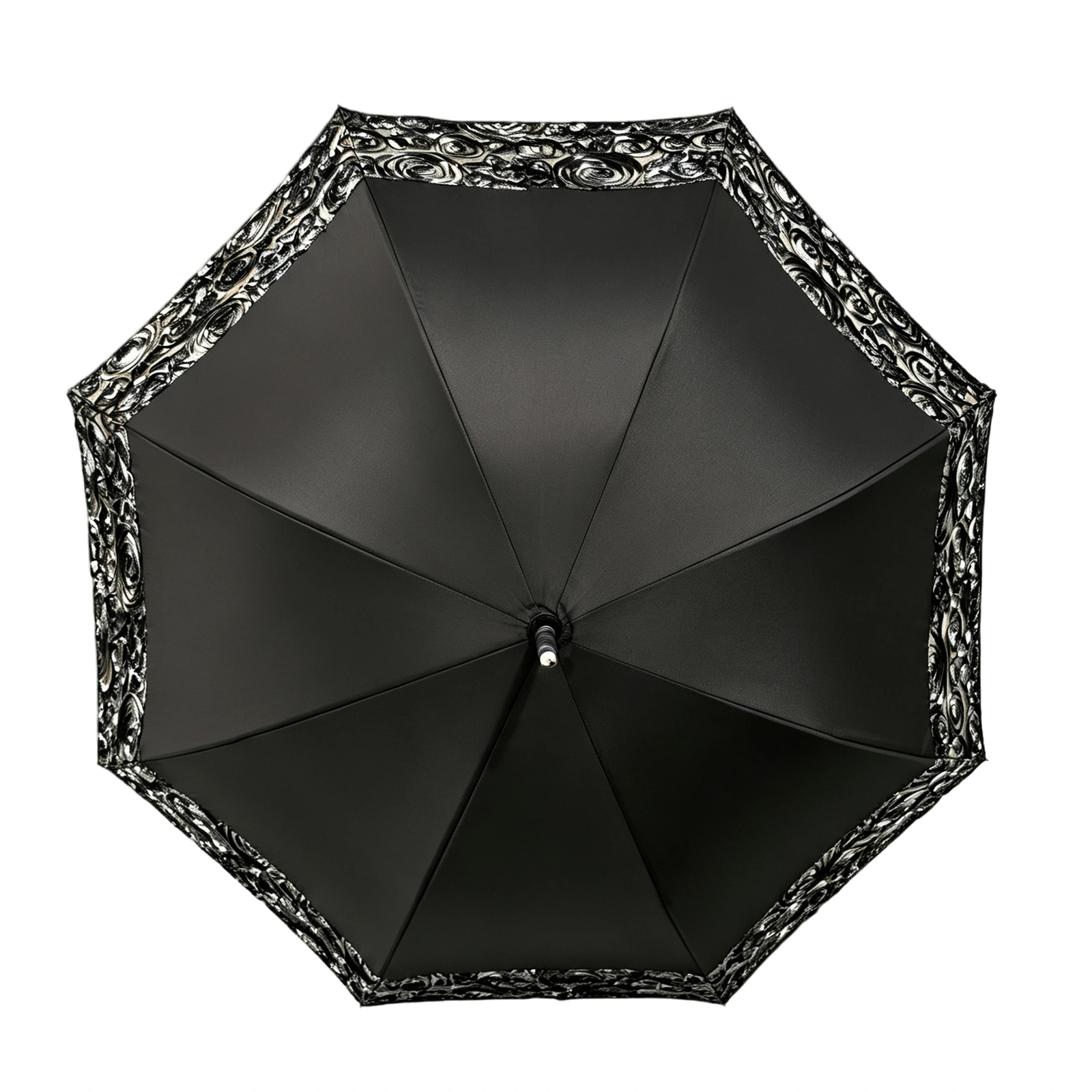 Long Umbrella with Lace Mesh and Pongee Panels — Product image 7