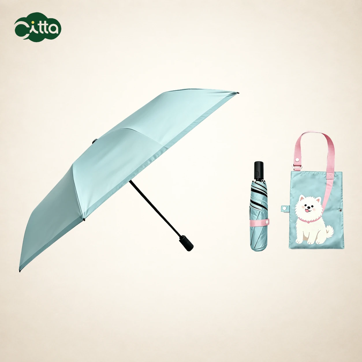 Cartoon Bag Cover 3 Section Auto Open/Close Umbrella — Product image 1