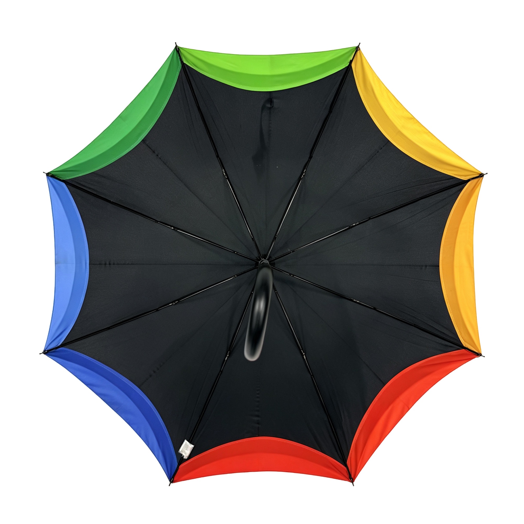 Color-Panel Straight Automatic Umbrella — Product image 3