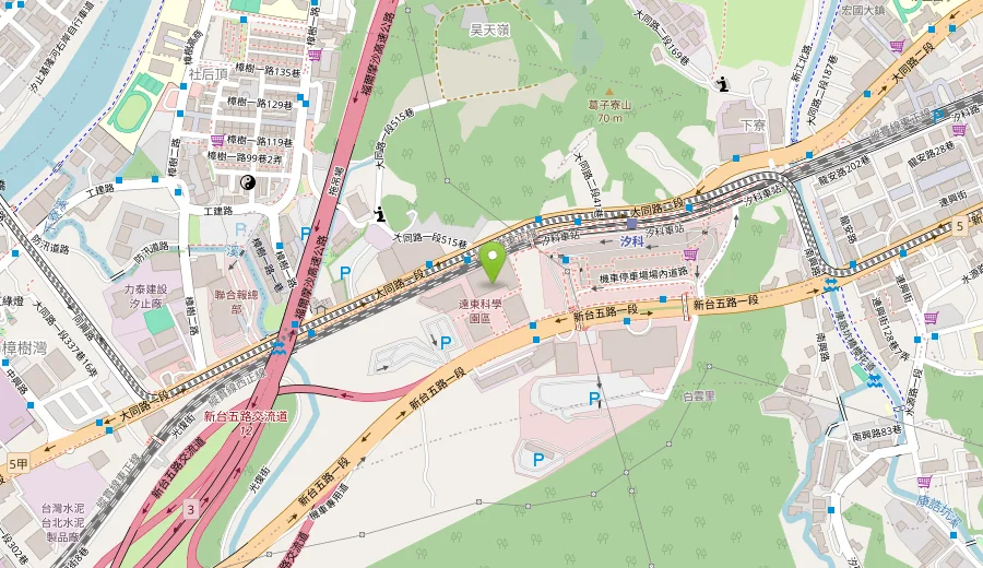 Mapa de Section 1, Xintai 5th Road y el Far Eastern World Center en Xizhi, New Taipei City