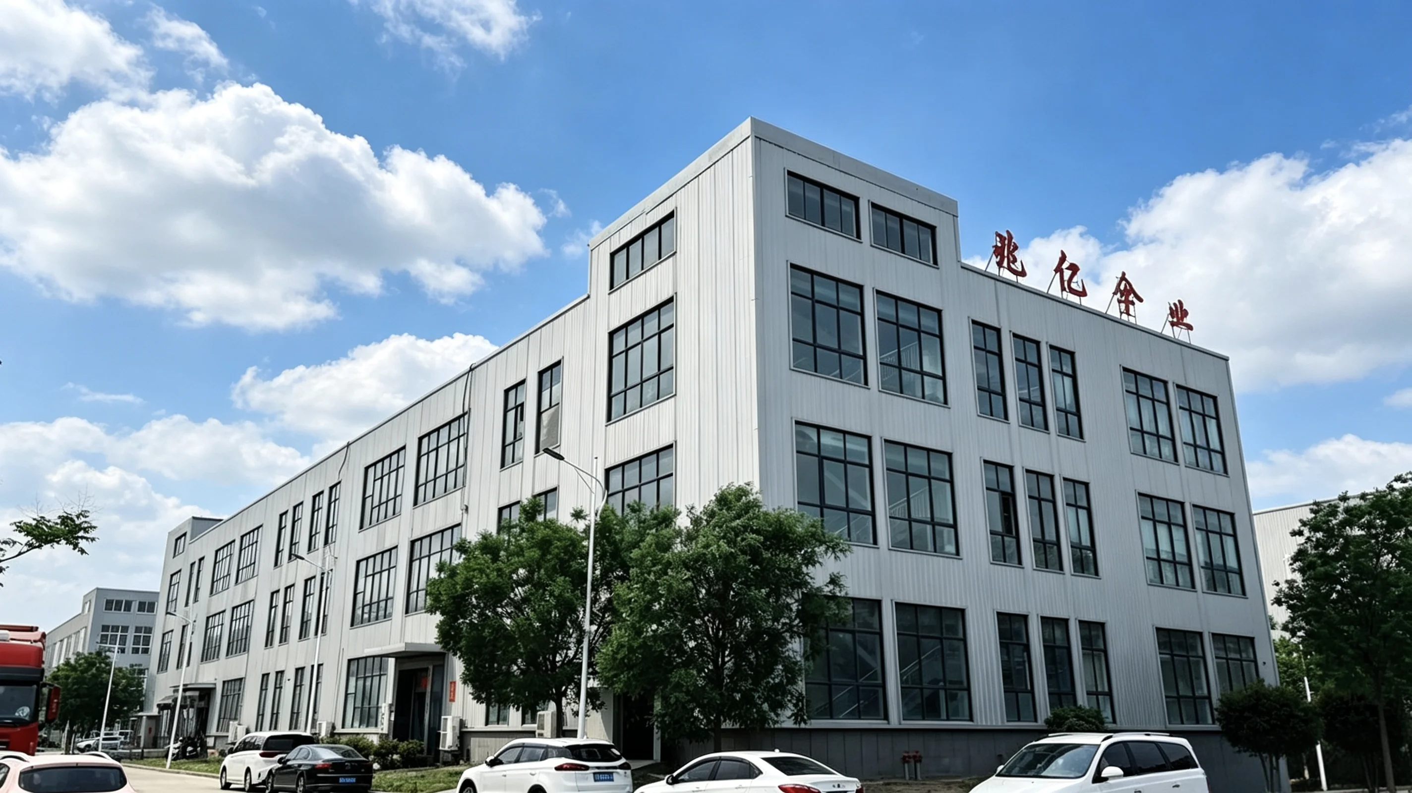 Vista exterior amplia de la base de producción CITTA en Dancheng