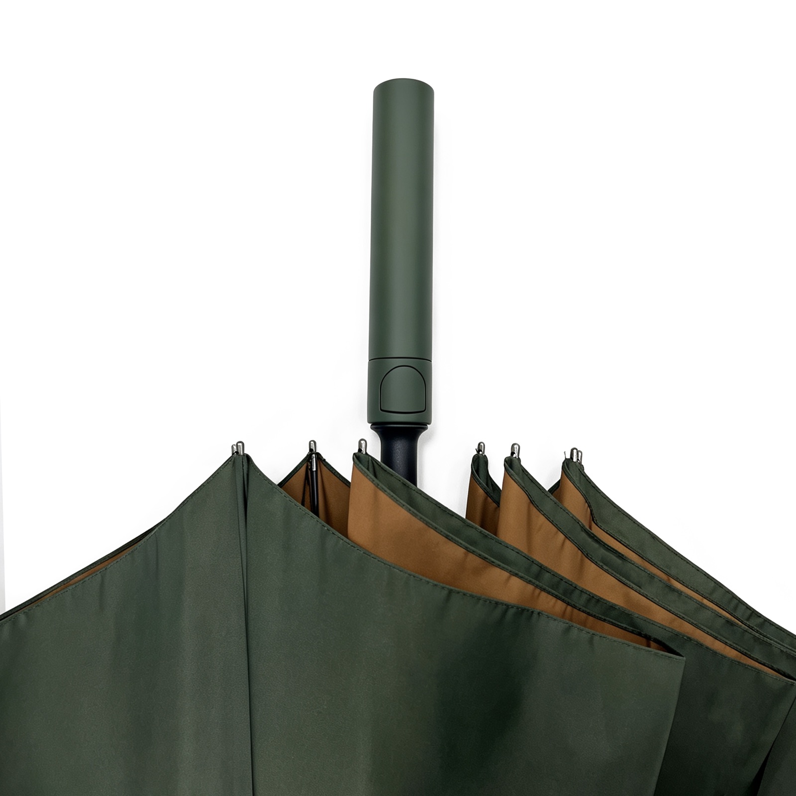 Automatic opening button and straight shaft