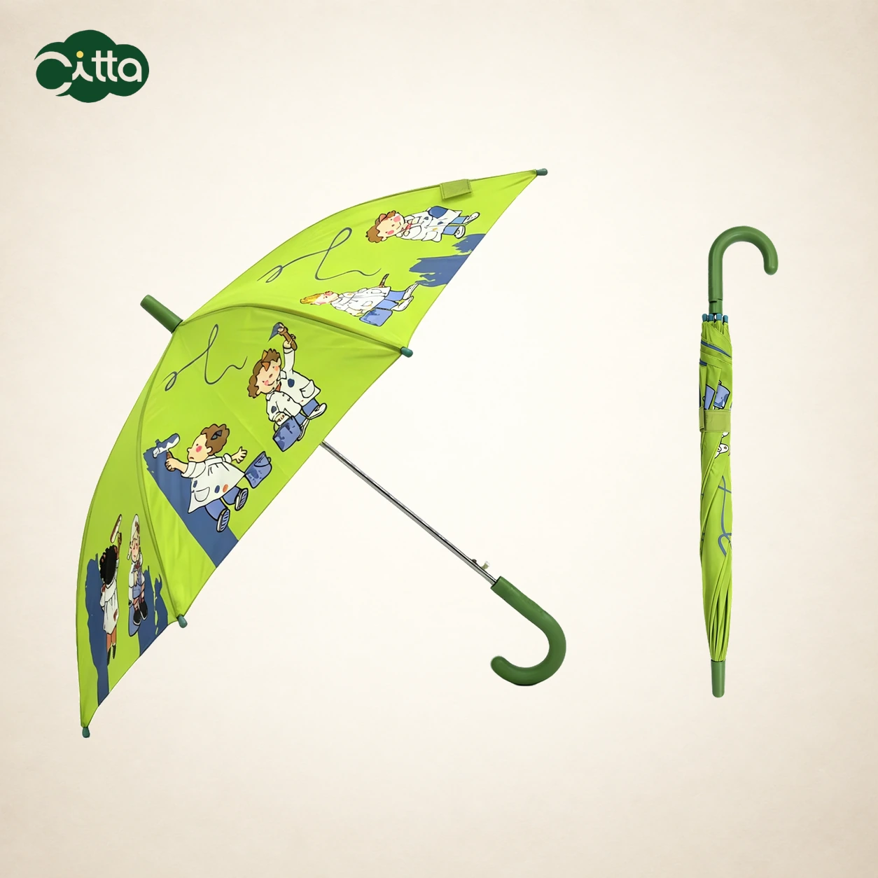 Cartoon-Print Kids' Straight Umbrella