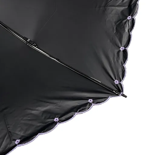 Two-fold sun umbrella with embroidered lace — Product image 4