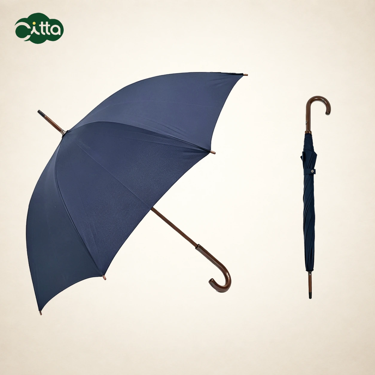 Elegant Wooden Long Umbrella
