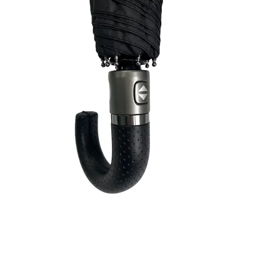 Business 3-Fold Auto Open-Close Umbrella with PVC-Wrapped Crook Handle — Product image 6