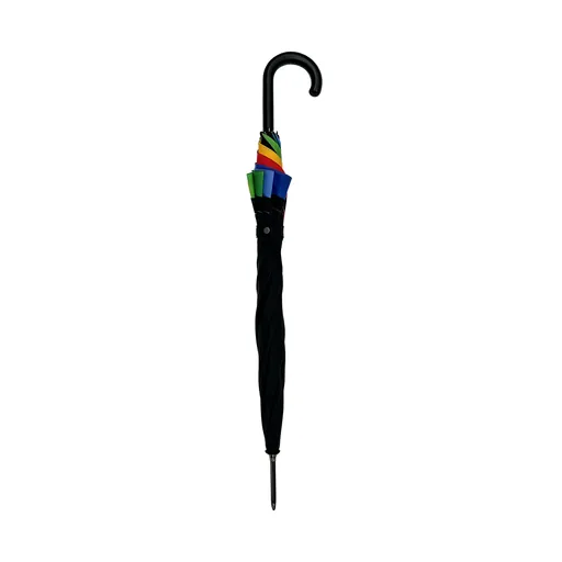 Color-Panel Straight Automatic Umbrella — Product image 9