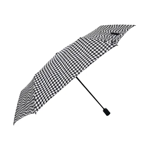 Minimalist Checkered 3-Fold Auto Open-Close Umbrella — Product image 3