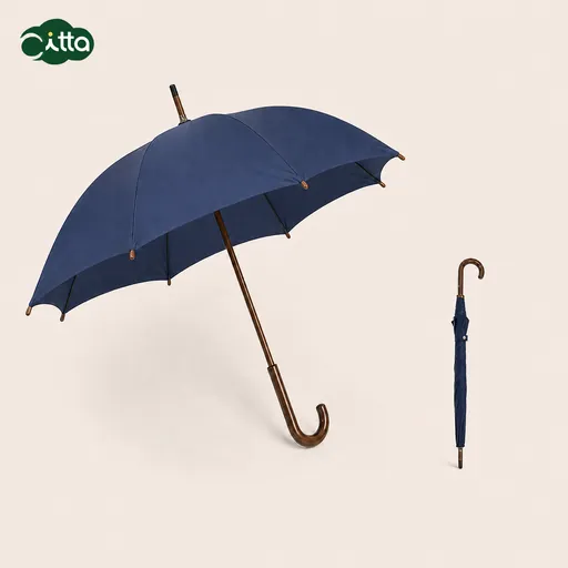 Elegante ombrello lungo in legno