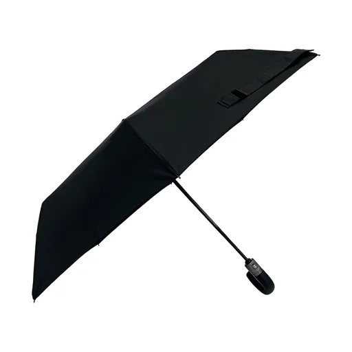 Business 3-Fold Auto Open-Close Umbrella with PVC-Wrapped Crook Handle — Product image 4