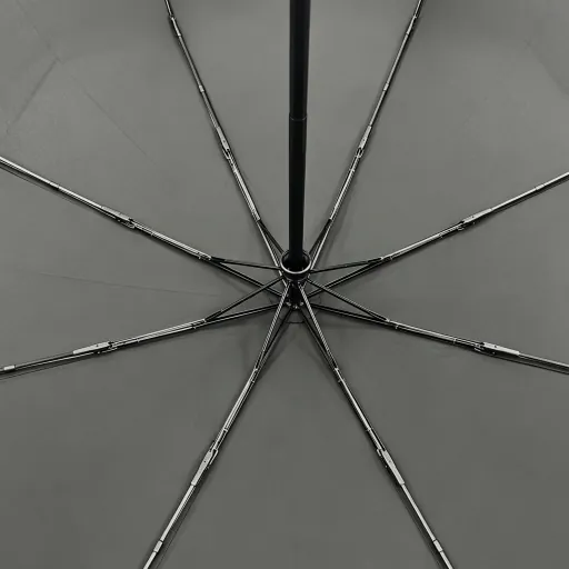 Business 3-Fold Auto Open-Close Umbrella with PVC-Wrapped Crook Handle — Product image 8
